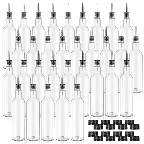 32 Pack 25 oz Syrup Bottles with Pourer & Cap - RimCereal