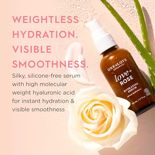 Hydrating Face Serum with Hyaluronic Acid & Organic Rose Extract - 50ml