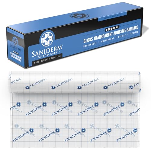 Saniderm Tattoo Aftercare Bandage Personal Roll - 10 in x 2 yd, Sterile & Latex-Free
