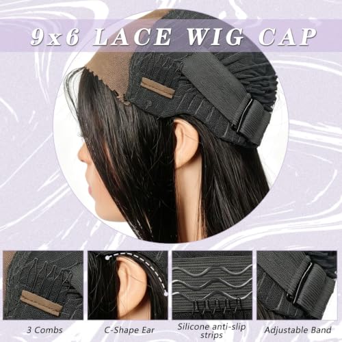 Glueless Human Hair Wigs 9x6 HD Transparent Lace Front Pre Plucked & Cut Straight