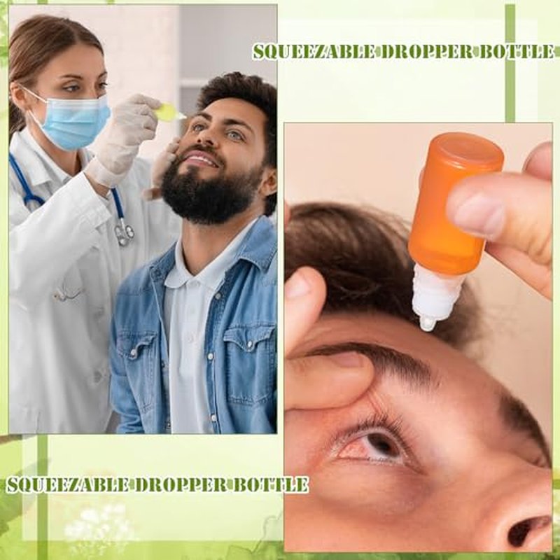 50 Pcs Plastic Dropper Bottles Squeezable Eye Liquid Dropper with Caps and Plug for Oil Eye Liquid Storage (20 ml)
