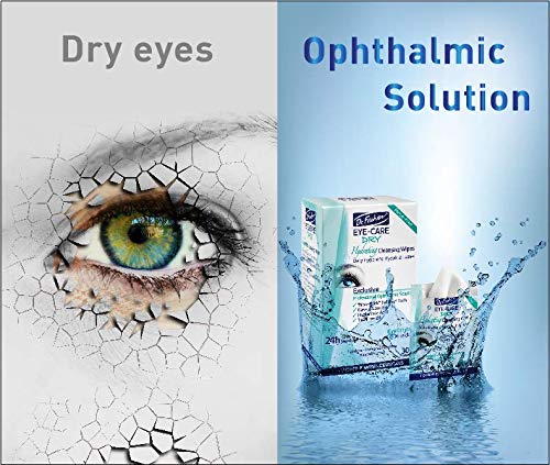 Dr. Fischer Tea Tree Eyelid Wipes for Dry Eyes - Gentle Eye Wipes for Everyday Eye Conditions and Hypoallergenic Makeup Remover (60 Wipes)