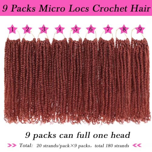 Pre-Twisted Micro Twist Crochet Hair 12 Inch 9 Pack - Natural Synthetic Extensions