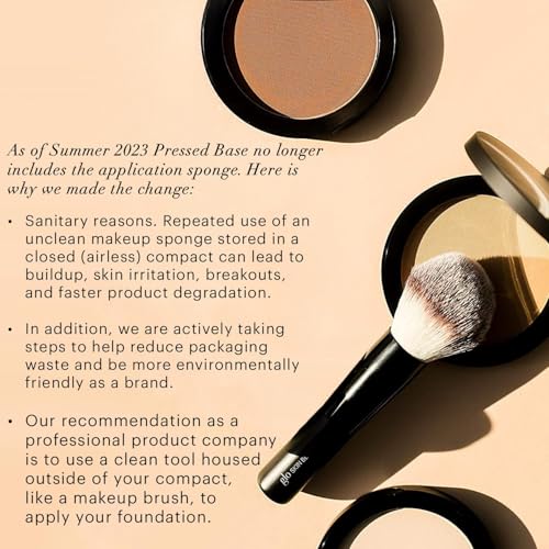 Glo Skin Beauty Pressed Base Powder Foundation Makeup (Honey Medium) - Flawless Coverage for a Radiant Natural, Second-Skin Finish