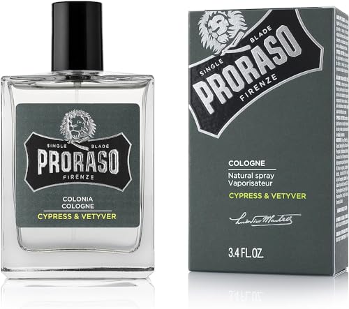 Proraso Cypress & Vetyver Men's Cologne - Long-Lasting Fresh, Woody Scent