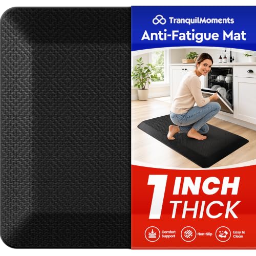 Extra Thick Anti-Fatigue Kitchen Floor Mat 95"L x 20"W Black - Supportive Standing Mat