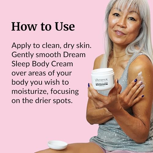 Vibriance Dream Sleep Body Cream 4 fl oz - Relaxing Vanilla Scent, Shea & Aloe