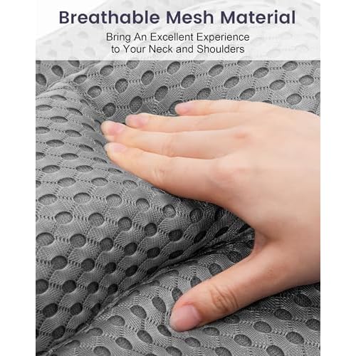 Bath Pillow, Bath Pillows for Tub Neck and Back Support, Soft 4D Air Mesh Bathtub Pillow 16.5 x 17.3 INCH, with 6 Powerful Suction Cups, Bath Accessories Relaxing Gifts for Women (Grey)