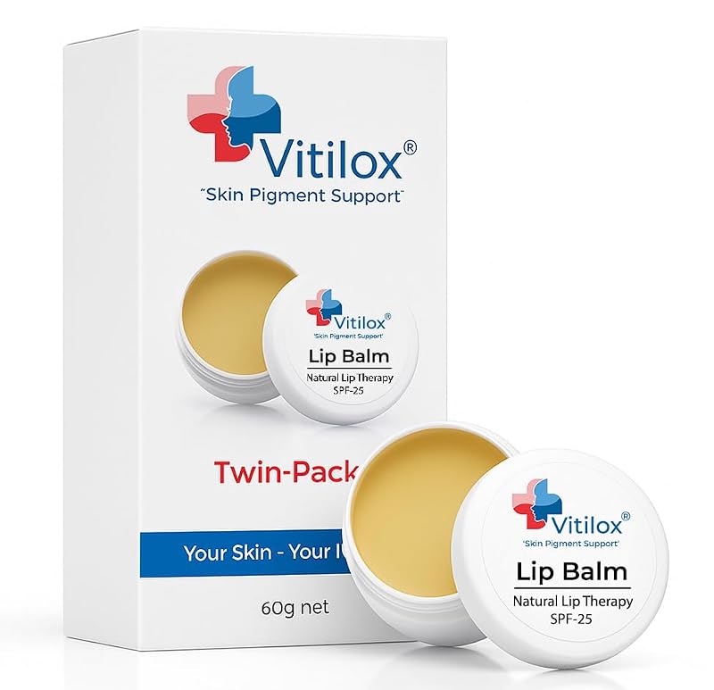 Re-Pigmentation Lip Balm Twin Pack for Vitiligo Treatment - Natural & Safe