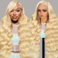 22 Inch Blonde Lace Front Human Hair Wigs Body Wave 13x6 HD Frontal 200% Density