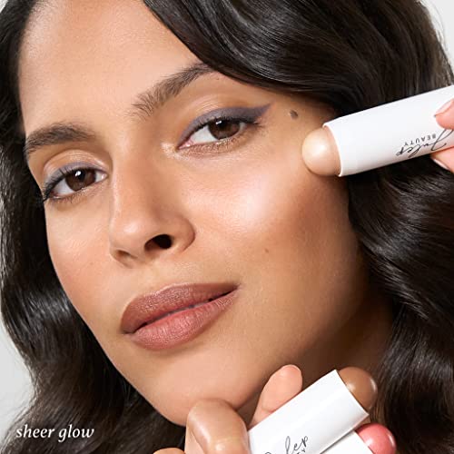 Julep Skip The Brush Cream to Powder Blush Stick Trio - Blendable and Buildable Color - 2-in-1 Blush and Lip Makeup Stick, Neutral Bronze, Sheer Glow, Sweet Peach