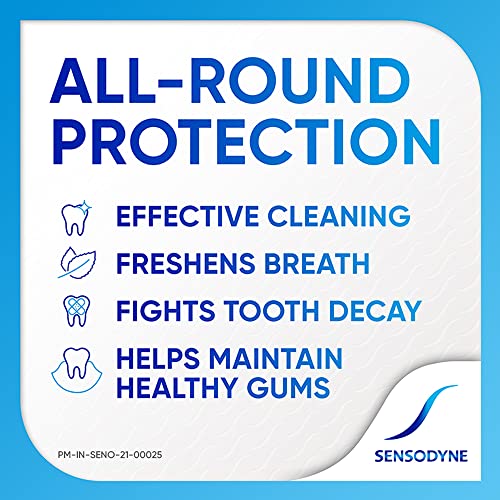 Sensodyne Fresh Gel Toothpaste Pack 3 x 150g - Cool Mint, 5.29 Ounce