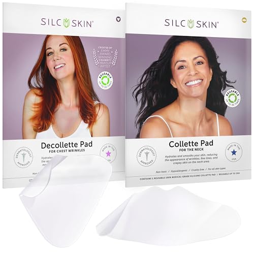 Neck and Chest Wrinkle & Scar Care Set - Reusable Silicone Pads for Anti-Aging
