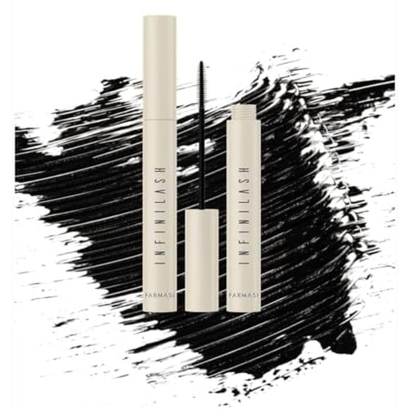 FARMASi Infinilash Mascara, Lengthening & Volumizing Definition, Twin-Vortex Silicone Brush, Clump-Free Lightweight Formula, Ultra Black Finish