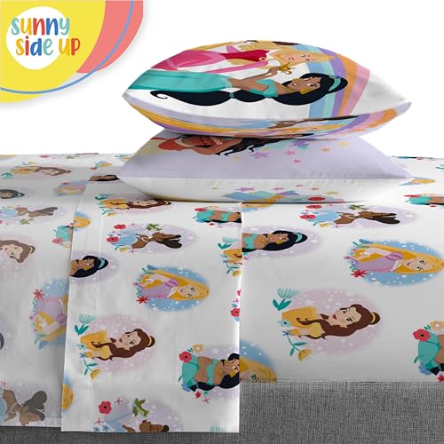 Pink Disney Princess Full Comforter Set for Kids - 7 Piece Microfiber Bedding with Sheets & Pillowcases