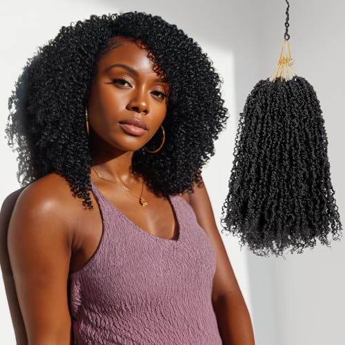 8 Pack 12 Inch Pre-Looped Yanky Twist Crochet Hair Mini Passion Twists Senegalese Braiding
