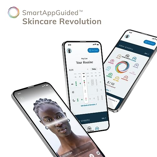 GESKE SmartAppGuided Sonic Thermo Facial Brush | 6 in 1 | Skin Cleansing | Cleansing Brush with Thermal Function | Electric Facial Massager