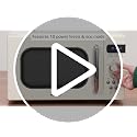 Retro Microwave Oven 0.7 Cu.Ft 700W with 9 Preset Menus Cream Compact Kitchen Appliance