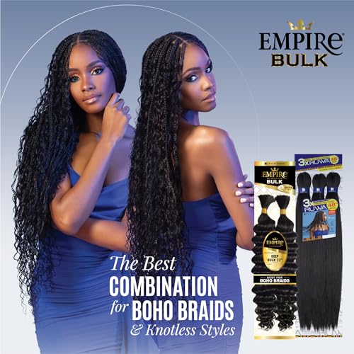 Sensationnel Empire Bulk Braiding Hair 22 Inch 1B Offblack - Deep Body Texture