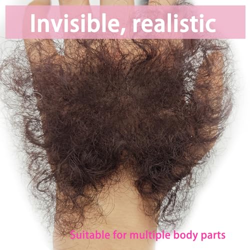 Fake Private Hair Set - Realistic Bikini Body & Chest Hair in Black - Handmade