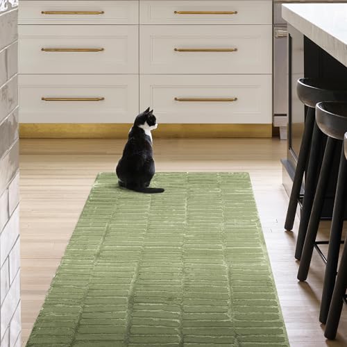 nuLOOM Kailani Green Geometric Washable Runner Rug 2'8" x 8' - Modern Home Decor