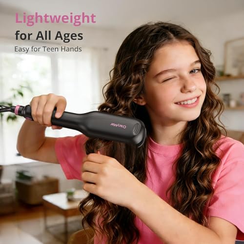CrazyMar 1-Inch Wave Curling Iron for Beach Waves - Black - Fast Heat Up