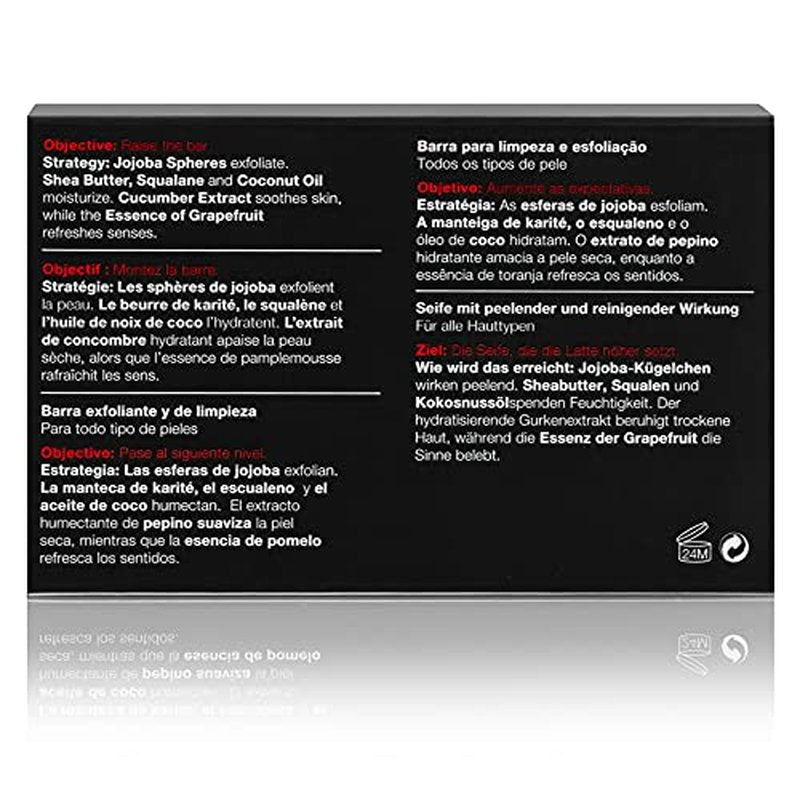 Anthony Men's Exfoliating Soap Bar, Grapefruit Scent, 5 Oz - Infused with Cucumber Extract, Jojoba, Shea Butter, Squalane & Coconut Oils for Moisturizing, Exfoliating & Refreshing Body Skin