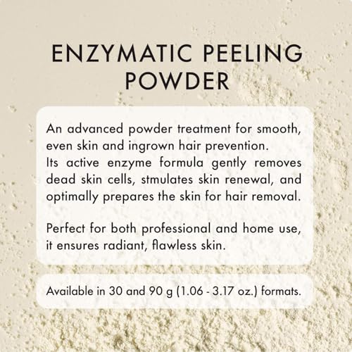 Italwax Help Line Enzymatic Peeling Powder 3.17 oz (90g) ? Gentle Facial Exfoliant with Papain and Bromelain ? Pre-Waxing Skincare ? for Professional and Home Use