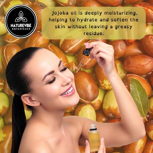 Naturevibe Botanicals Jojoba Oil 32oz and Castor Rosemary Oil 32oz | Oil Combo