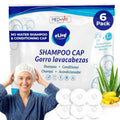 MedVance Rinse-Free Shampoo & Conditioner Shower Cap 6 Pack - Dry Hair Wash