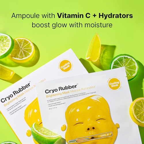 Dr.Jart+ Cryo Rubber Mask Collection ? 4 Korean Face Masks for Hydration, Brightening, Firming & Soothing | Korean Skin Care Kit with Hyaluronic Acid, Niacinamide, Glycerin & Allantoin