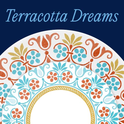 Corelle Terracotta Dreams 12-Piece Dinnerware Set for 4 - Plates & Bowls
