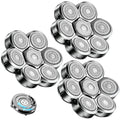 Velurie 3-Pack Silver Replacement Heads for 7D Floating Shaver - Compatible with Freebird
