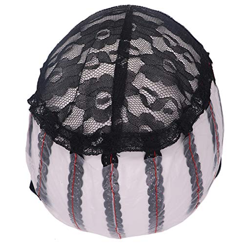 ItsUHair Black Adjustable Wig Caps 10-Pack for Wig Making, Breathable Mesh & Plastic Back