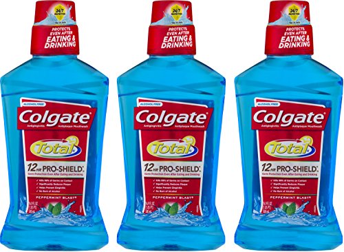 Colgate Peppermint Mouthwash 500ml Pack of 3 - Fresh Breath Oral Care