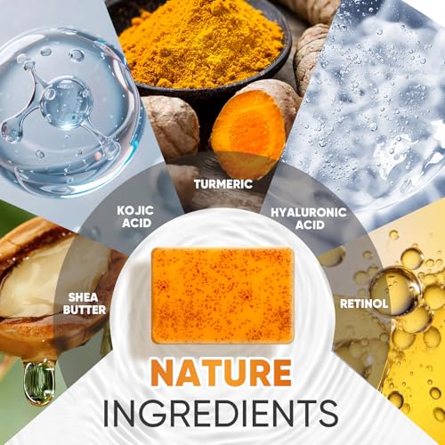 25Pcs Turmeric Kojic Acid Bar Soap Gift Set - 80g Individually Wrapped, Skin Nourishing