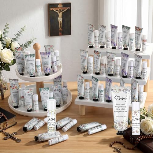 Bible-Themed Hand Cream & Lip Balm Set with 30 Pieces - Christmas Christian Gifts for Women - Variation of THIS listing: 30