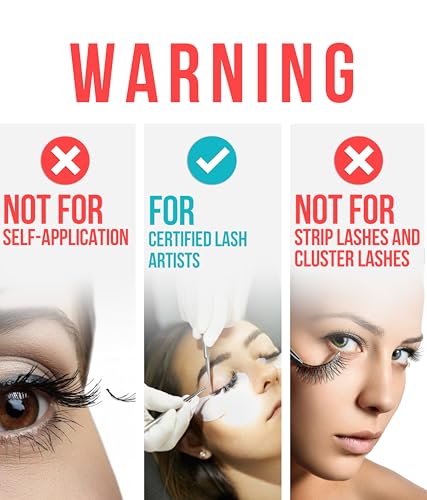 Extra Strong Eyelash Extension Glue 0.17 Fl Oz with Glue Ring - Fast Drying Professional Adhesive