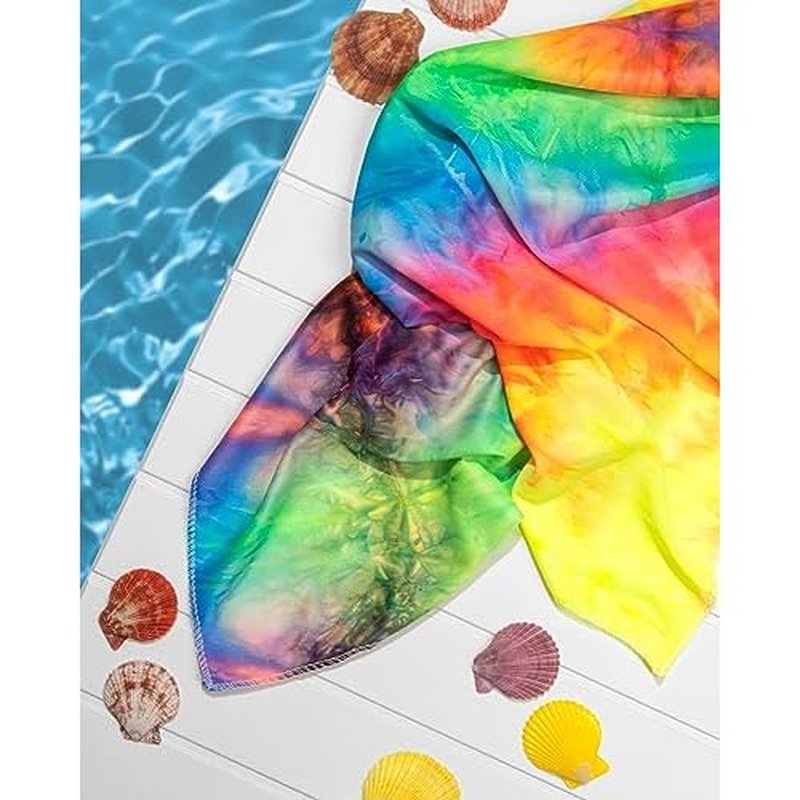 KISS COLORS & CARE Soft Satin Wrap Scarf - Tie Dye, Fashionable Multi-Purpose, Premium Hair Scarf for Minimizing Frizz, Chic & Comfortable, Preventing Breakage & Securing a Variety of Hair Styles
