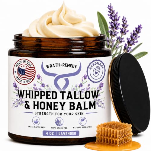 Lavender Beef Tallow & Honey Balm 4 oz — Wrath & Remedy Whipped Face & Body Moisturizer