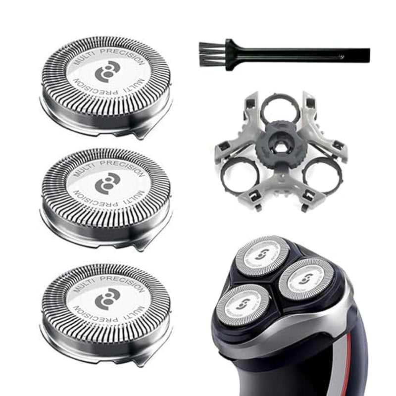 HQ8 Replacement Heads Compatible With Philips Norelco Aquatec Shavers, Replacement Blades For Norelco HQ8, 3pcs Blades With 1pcs Retaining Ring
