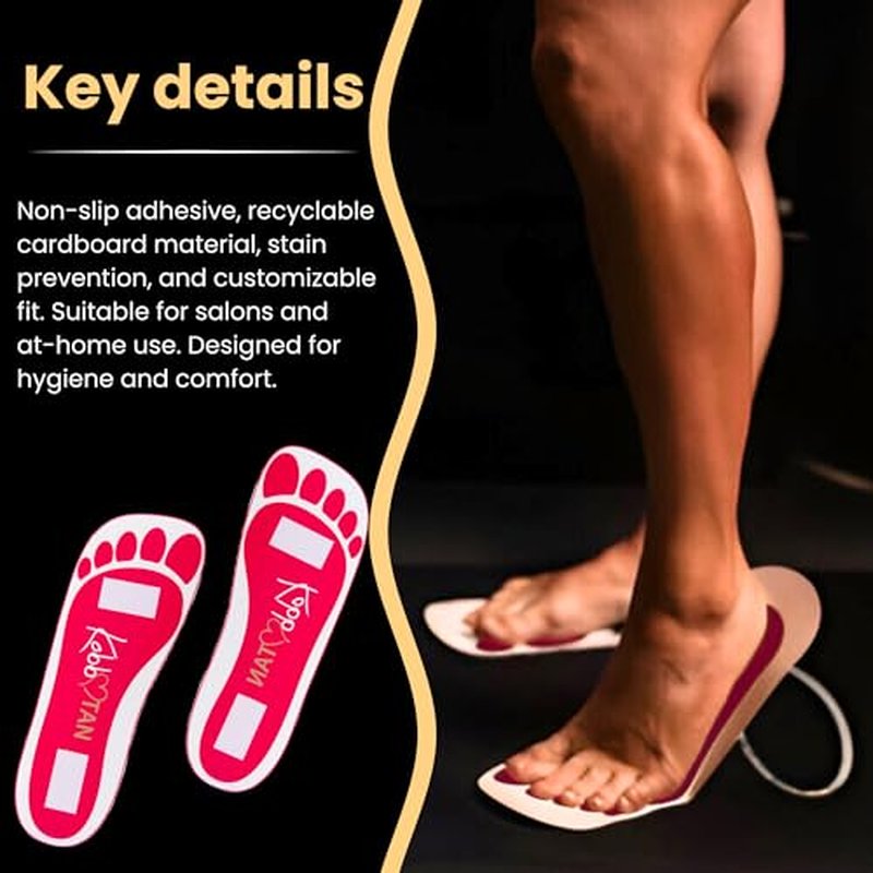 150 Pairs(300feets)Spray Tan Feet Pads Disposable & Economic Pink Feet pads for Spray tanning,Use in Tanning booth,Sunless Tanning at Home or Beauty Salon-Non Slip-Comfortable-Hygienic-Ultra Bronzing