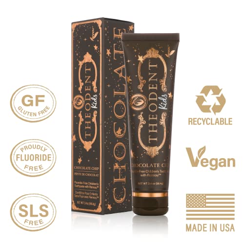 Theodent Kids Fluoride-Free Chocolate Toothpaste 3.4 oz Pack of 2 - Enamel Repair