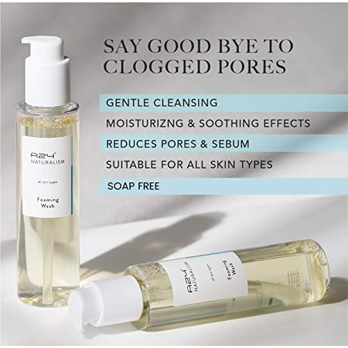 A24 Organic Aloe Foaming Wash | pH 5.5 | Hypoallergenic | No Water Added | 99% Natural | Vegan Formula | Ideal for Sensitive and Dry Skin | Soap Free