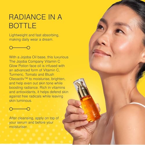 Vitamin C Facial Oil 30ml ? Brightening Glow Elixir with THD Ascorbate, Turmeric & Tomato Oil ? Antioxidant-Rich Skin Booster for Radiance, Even Tone & Smooth Texture