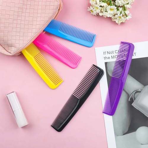 200pcs Colorful Plastic Combs in Bulk - Individually Wrapped Pocket Hair Combs - Travel & Hotel Use - Variation of 200 Pieces