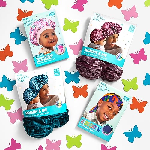KISS COLORS & CARE Toddler Unicorn Silky Satin Hair Bonnet - Super Soft Bre