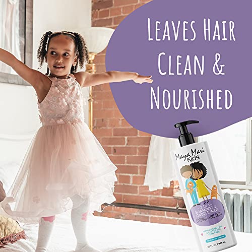 Kids Curly Hair Set with 2-in-1 Shampoo & Conditioner and Leave-In Coconut Scent