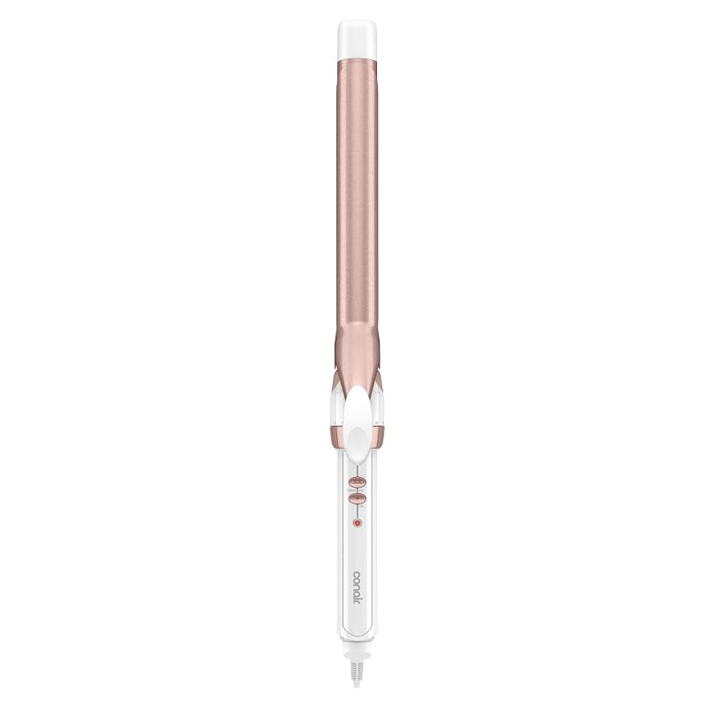 Conair Extra Long 1in Double Ceramic Curling Iron - White / Rose Gold, 7.5in Barrel