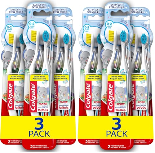 Baby & Toddler Soft Infant Toothbrush Pack of 12 - Ages 0-2, Extra Gentle